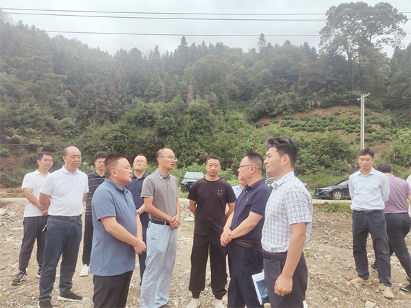 10月1日，洪董，余總陪同汪凱書記一行到紹濂鄉(xiāng)清溪村調(diào)研.jpg